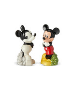 Disney Mickey Mouse Salt Pepper Shakers 90th Anniversary Collectible Cer... - £21.19 GBP