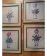 REDUCED AND FREE SHIPPING..Set of 4 very nice framed wall art with glass... - £78.45 GBP