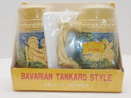 Pair of VTG Rossini Bavarian Tankard Style Salt &amp; Pepper Shakers Japan S... - $23.36