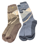 Kids Warm Ski Snow Socks 2 Pairs Gray/Blue Kids Size M (US size 4-6.5) NEW - £11.81 GBP