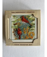 NEW AbsorbaStone Cardinal Four Coaster Set The Absorbent Coaster - $281.78 MXN