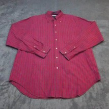Austin Reed Shirt Mens Large Red Long Sleeve Button Up Regent Street Oxford - £18.22 GBP