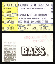 jazz MAX ROACH QUARTET 1985 Toronto, Canada TICKET STUB June 19th Concert - £15.66 GBP