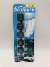 Febreze Linen &amp; Sky + Fresh Car Vent Clips Air Freshener 5ct 10.4ml NEW - £12.63 GBP