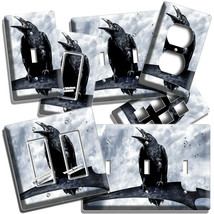 Black Raven On Scythe Dark Night Crow Light Switch Outlet Wall Plates Room Decor - £13.34 GBP+