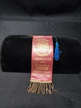 Old 1886 Legislative Executive Reunion Political Member Ribbon Augusta M... - $18.49