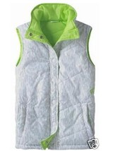 WOMEN&#39;S/JRS GIRLS FOX RACING CO COZY REVERSIBLE SKI PUFFER VEST LIME  NE... - £31.85 GBP