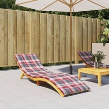 vidaXL Sun Lounger Cushion Red Check Pattern 78.7&quot;x23.6&quot;x1.2&quot; Oxford Fabric - £50.45 GBP