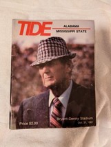 1981 Tide Magazine Alabama vs Mississippi State Bear Bryant Cover - £13.60 GBP