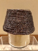 Illuminations Purple Beaded Jar Candle Holder Lamp Shade 3&quot; x 5&quot; New NWT - £7.85 GBP