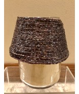 Illuminations Purple Beaded Jar Candle Holder Lamp Shade 3&quot; x 5&quot; New NWT - £7.09 GBP