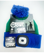 Night Owl By Night Scope Kids Rechargeable Beanie Blue Green Color Block... - $14.46