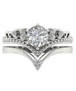 1.10C Round Cut CZ Solid 925 Sterling Silver Engagement Wedding Promise ... - $176.54 CAD
