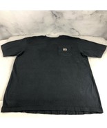 CARHARTT Shirt Mens L Tall Loose Fit Short Sleeve Pocket Cotton Blend Bl... - $21.02 CAD