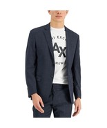 AX Armani Exchange Men&#39;s Modern-Fit Wool Plaid Blazer in Grey/Blue-42S - £110.61 GBP