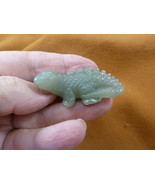 Y-LIZ-CH-558 Green Aventurine CHAMELEON LIZARD gemstone carving lizards ... - $19.22 CAD