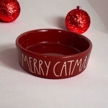 Rae Dunn Red White Letters Merry Catmas Kitty Cat Bowl Ceramic 5&quot; Christmas New - £16.71 GBP