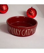 Rae Dunn Red White Letters MERRY CATMAS Kitty CAT BOWL Ceramic 5&quot; Christ... - £16.81 GBP