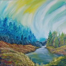 Belle Creek. 20&quot; x 20&quot; Original Oil Painting. #289 - £127.47 GBP