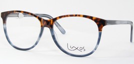 Neu LUXOS LX521-2 Schildplatt Brown / Stein Blau Selten Brille 52-14-140mm - $81.20