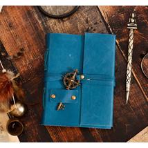 The Vintage Journal Premium Leather Diary with Metal Key Closure and Handmade Pa - £35.97 GBP