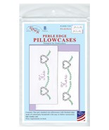 Jack Dempsey Needle Art His and Hers Perle Edge Pillowcases - $41.09 CAD