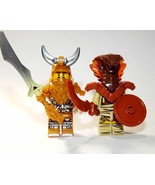 Movie Minifigure Golden Samurai And Pyro Snake Ninjago Set Of 2 Fast Shi... - $19.27 CAD