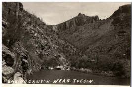 RPPC Postcard Sabino Canyon w Lake Near Tucson Arizona 1950s - $9.89