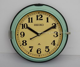 Vintage Maritime Seiko Wall Clock Slave Nautical Retro Ship Clock Aqua Marine - $138.60