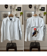 Vintage 80s Lightweight Light Grey Jacket Golf Pelican XL - $44.64 CAD