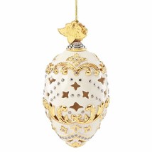 Lenox 2015 Annual Ivory Egg Shell Ornament Pierced Year Dated Christmas Gift NEW - £72.16 GBP