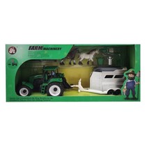 Friction Farm Tractor with Horse Float and Accessories - $50.60
