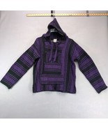 Vtg Y2K Siesta Black Purple Mexican Baja Hoodie Men&#39;s M Beach Drug Rug H... - €25,89 EUR