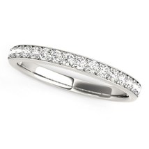 14k White Gold Prong Set Wedding Band with Diamonds (1/3 cttw) - £943.74 GBP