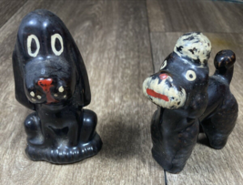 Red Ware Clay Dogs Figurines Japan Dachshund/Poodle - $12.99