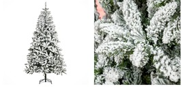   6FT Artificial Christmas Tree Realistic Holiday Decoration w/ Pine Shape - £107.56 GBP