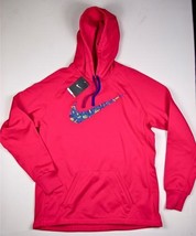 WOMEN&#39;S NIKE THERMA FIT JUST DO IT SWOOSH TRAINING HOT PINK HOODIE NEW $75 - $42.99