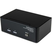 StarTech.com DVI KVM Switch with Audio &amp; USB 2.0 Hub  2-Port USB KVM Switch - 1 - £231.69 GBP