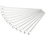 12 Shish Kabob Skewers Stainless Steel - Flat, Wide, 14.5&quot; Barbecue (Bbq... - $25.99