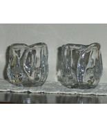 Tulip 24% Lead Crystal Votive Cup Tea Light Votive Glass Candle Holders Set - £22.75 GBP