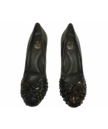 TDB Leather Women Shoes W/ Bow &amp; Encrusted Metal Studs, Size 6, Color Co... - $89.92 CAD