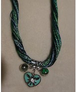ANGELIQUE DE PARIS Three Tone green Heart Necklace NEW - $91.07 CAD