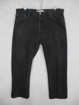 Levi&#39;s 505 Men&#39;s Jeans Regular Fit Black Size 40 x 30 Straight - £14.78 GBP