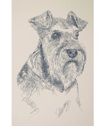 MINIATURE SCHNAUZER DOG ART by Kline WORD DRAWING #47 Your dogs name add... - $49.95