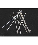 1.5&quot; Sterling Silver 22 gauge (Heavy) Headpins (100) 925 SS - £22.19 GBP