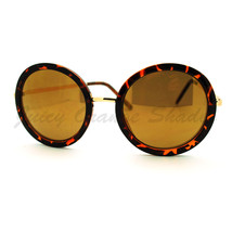Vintage Fashion Sunglasses Super Oversized Round Circle Reflective Lens - £7.93 GBP