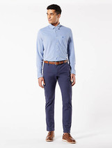 Dockers Men&#39;s Alpha Tapered-Fit Stretch Chino Pants Granite Blue-34x32 - £27.32 GBP