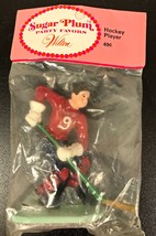 Vintage Wilton Sugar Plum 3 1/2&quot; Cake Topper Hard Plastic Hockey Player NEW! - £9.37 GBP