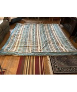 Blue/Brown Queen Comforter/Bedspread - £27.73 GBP