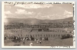 Mexico Temple Of Quetzalcoatl Indian Dancers Fiesta 1935 Real Photo Postcard C35 - $19.95